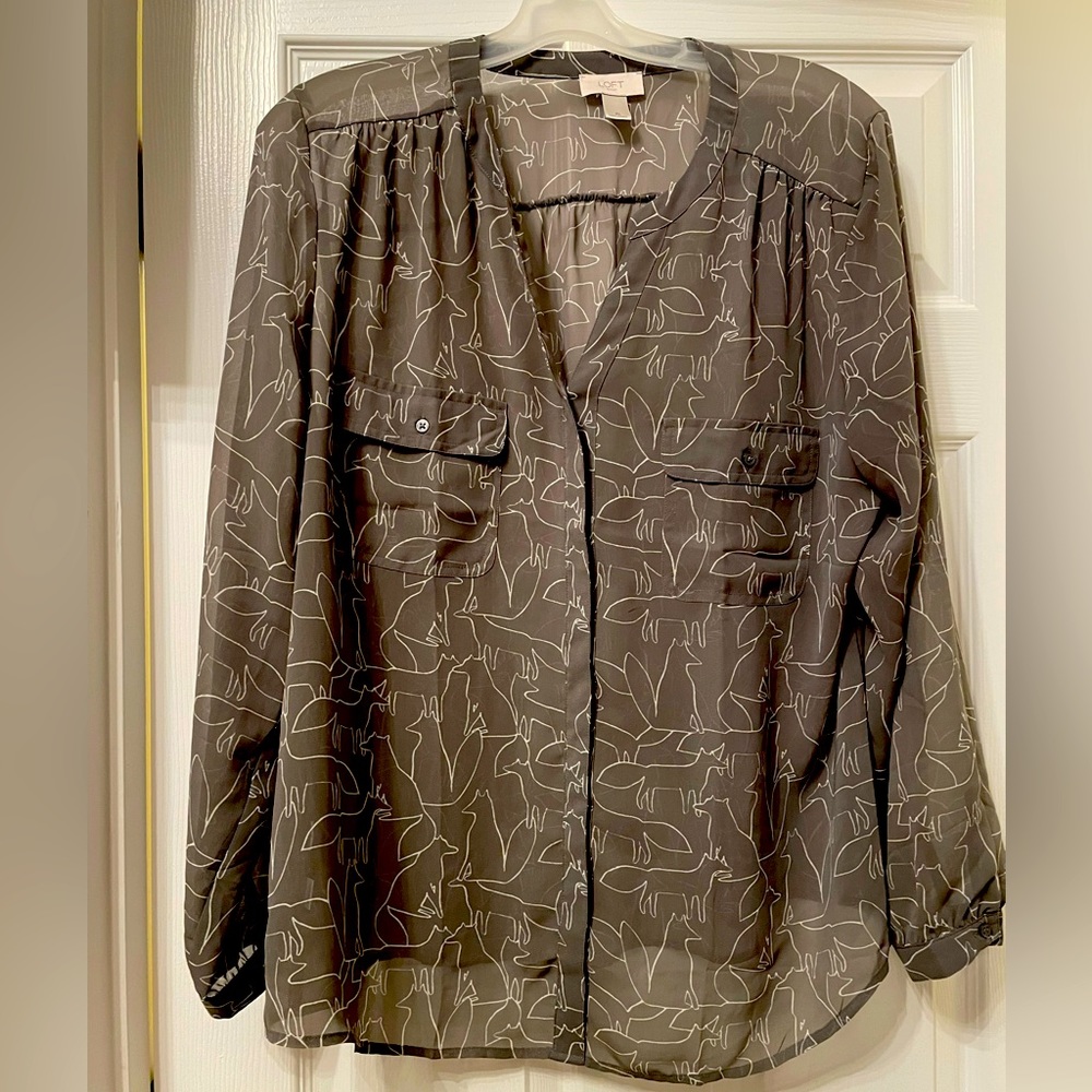 Loft sheer blouse